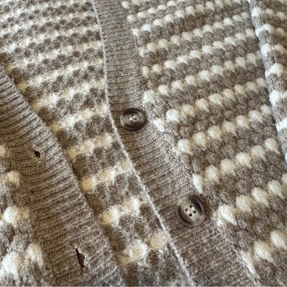 Altar'd State Brown and Cream Textured Knit Sweater - Picture 3 of 5